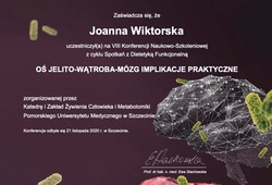 Dyplomy i certyfikaty Joanna Wiktorska Endokrynolog Łódź
