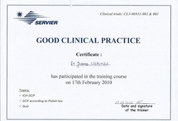 Dyplomy i certyfikaty Joanna Wiktorska Endokrynolog Łódź