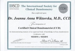 Dyplomy i certyfikaty Joanna Wiktorska Endokrynolog Łódź