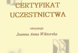 Dyplomy i certyfikaty Joanna Wiktorska Endokrynolog Łódź